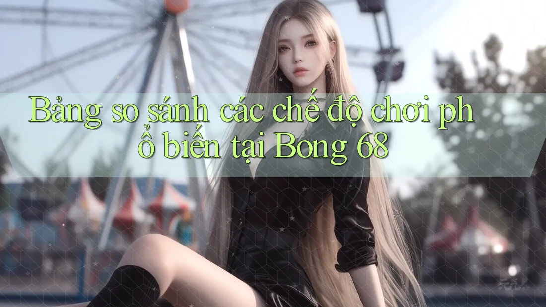 Bảng so sánh các chế độ chơi phổ biến tại Bong 68 Bảng so sánh các chế độ chơi phổ biến tại Bong 68