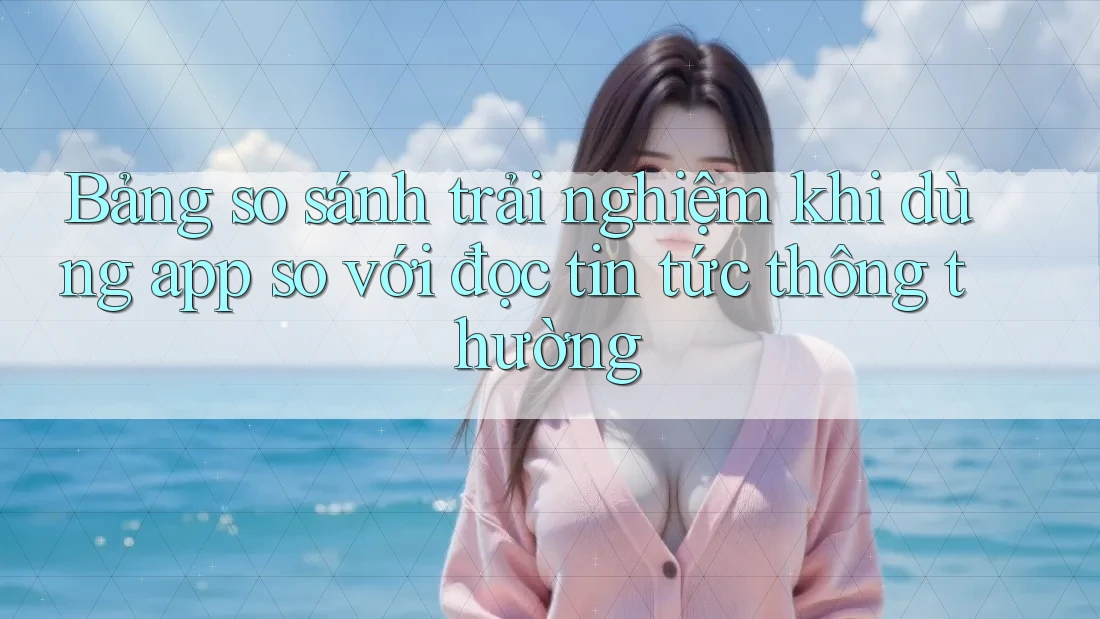 Bảng so sánh trải nghiệm khi dùng app so với đọc tin tức thông thường Bảng so sánh trải nghiệm khi dùng app so với đọc tin tức thông thường