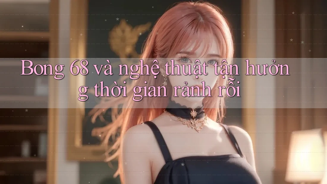 Bong 68 và nghệ thuật tận hưởng thời gian rảnh rỗi Bong 68 và nghệ thuật tận hưởng thời gian rảnh rỗi